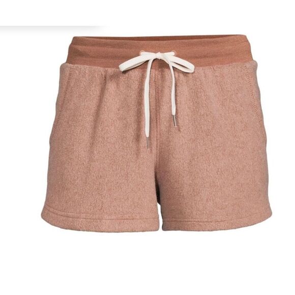 AVIA Reverse Fleece Lounge Shorts Drawstring NWT XXL 2XL Women’s Clay/Brick - Picture 1 of 5